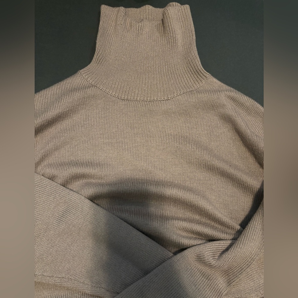 Brown turtle neck sweater